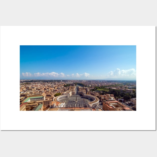 Copy of Rome, Italy. Famous Saint Peter's Square in Vatican and aerial view of the city. Wall Art by JohnKruger